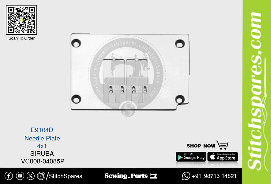 E9104D STICHPLATTE SIRUBA VC008-04085P (4×1) NÄHMASCHINE ERSATZTEIL