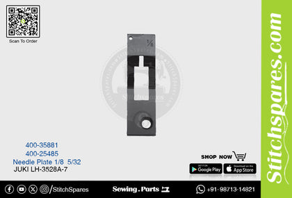 Strong H 400-35881 1/8 Needle Plate Juki LH-3528A-7 Double Needle Lockstitch Sewing Machine Spare Part