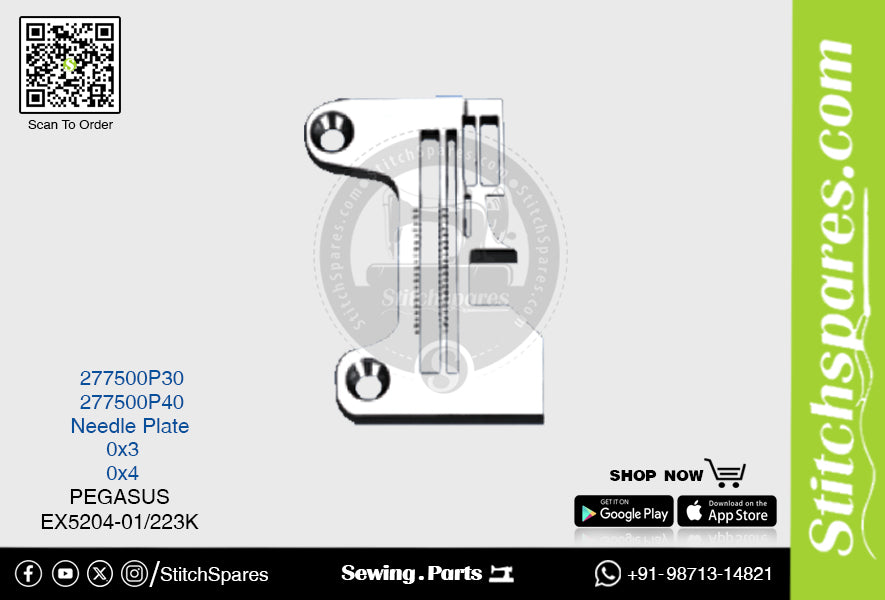 STRONG H 277500P30 Nadelplatte PEGASUS EX5204 01 223K (0×3) Nähmaschinen-Ersatzteil
