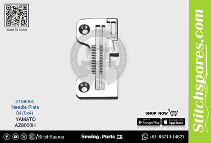 Strong-H 2108000 04(0×4)mm Needle Plate Yamato AZ8000H Overlock Sewing Machine Spare Part