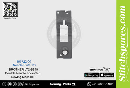 Strong-H 155722-001 1/8 Needle Plate Brother LT2-B845 -5-UT Double Needle Lockstitch Sewing Machine Spare Part