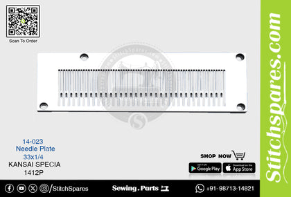 STRONG-H 14-023A NEEDLE PLATE KANSAI SPECIAL 1412P (33×1-4A) SEWING MACHINE SPARE PART