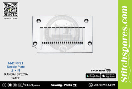 STRONG-H 14-D1-8-21 NEEDLE PLATE KANSAI SPECIAL 1412P SEWING MACHINE SPARE PART