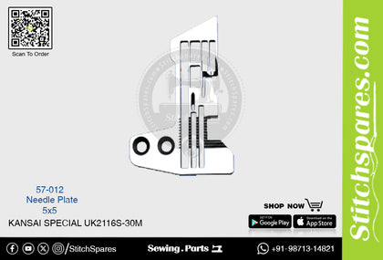 Strong H 57-012 5?5mm Needle Plate Kansai Special UK2116S-30M Double Needle Lockstitch Sewing Machine Spare Part