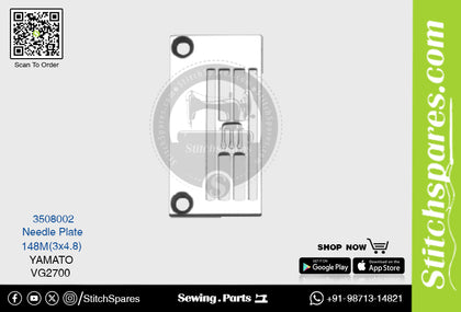 Strong-H 3508002 148M(3×4.8)mm Needle Plate Yamato VG2700 Flatlock (Interlock) Sewing Machine Spare Part