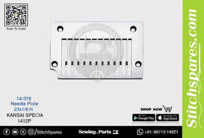 STRONG-H 14-376 NEEDLE PLATE KANSAI SPECIAL 1412P (23×1-8H) SEWING MACHINE SPARE PART