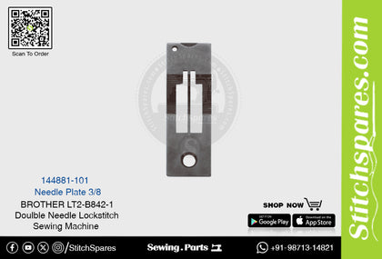 Strong-H 144881-101 3/8 Needle Plate Brother LT2-B842 -7 Double Needle Lockstitch Sewing Machine Spare Part