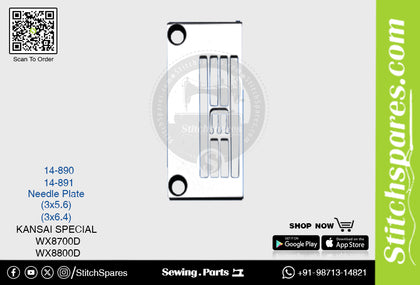 Strong-H 14-890 Needle Plate Kansai Special Wx--8700d Sewing Machine Spare Part