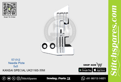 Strong-H 57-012 Needle Plate Kansai Special Uk-2116s-30m (5×5) Sewing Machine Spare Part