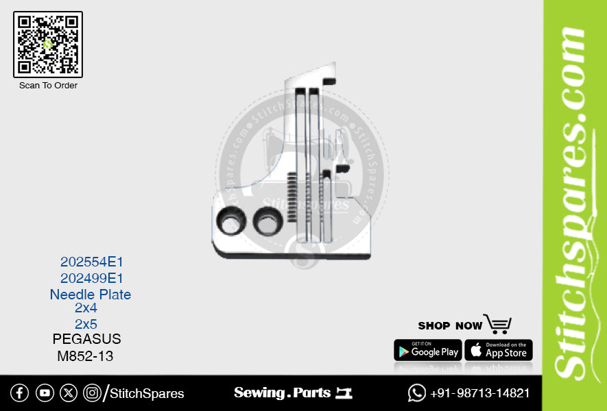 STRONG H 202554E1 Nadelplatte PEGASUS M852 13 (2×4) Nähmaschine Ersatzteil