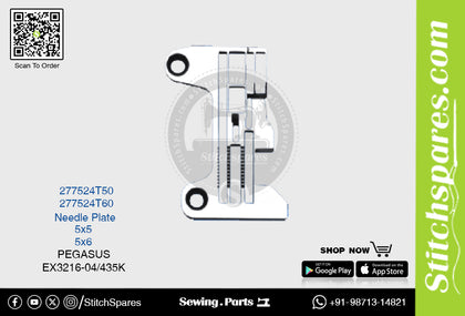 STRONG H 277524T50 Needle Plate  PEGASUS EX3216  04 435K (5×5) Sewing Machine Spare Part