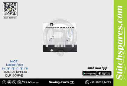 STRONG-H 14-591 NEEDLE PLATE KANSAI SPECIAL DLR 1509P-E (6×1-8) SEWING MACHINE SPARE PART