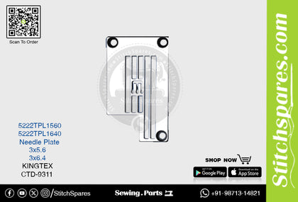 5222TPL1560 Needle Plate KINGTEX CTD-9311 (3×5.6) Sewing Machine Spare Part