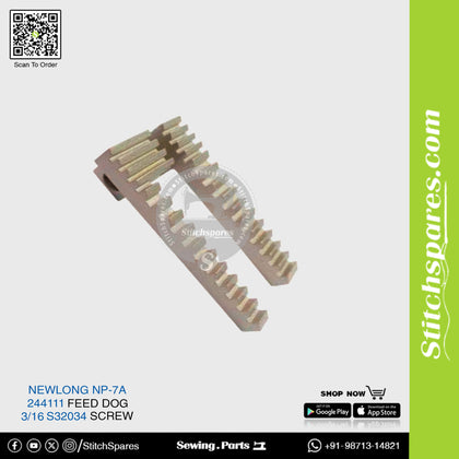 244111 Feed Dog NEWLONG NP-7A Bag Closer Sewing Machine Spare Part