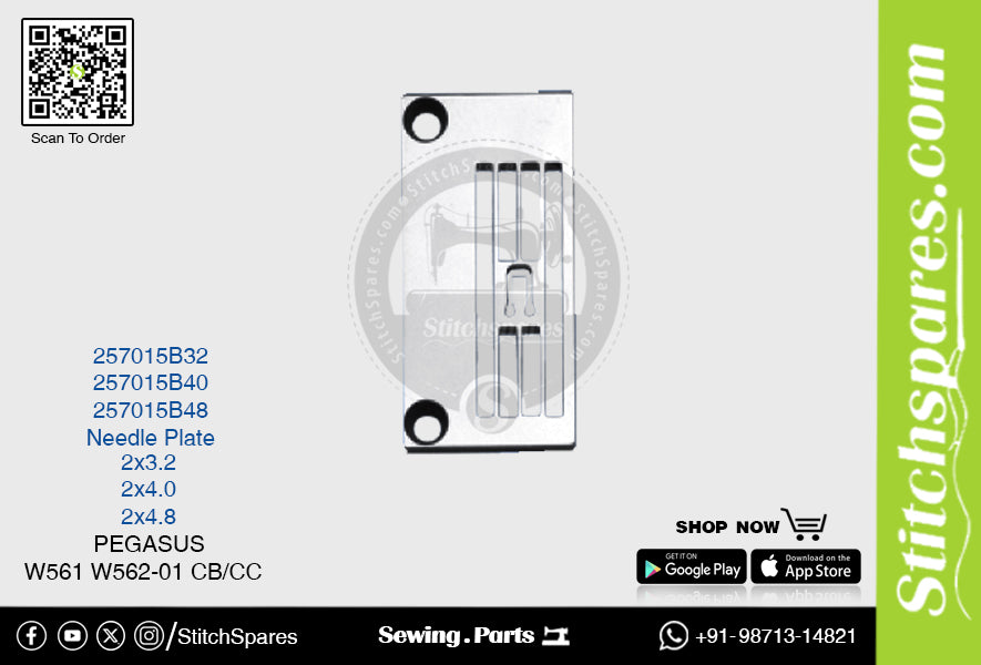 STRONG H 257015B32 Nadelplatte PEGASUS W561 W562-01 CB-CC (2×3.2) Nähmaschine Ersatzteil