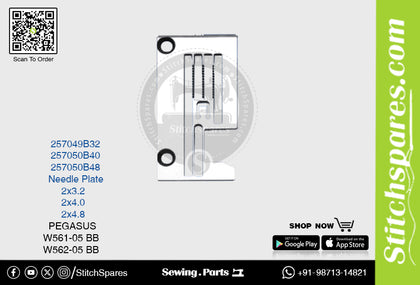 Strong-H 257050B48 2x4.8mm Needle Plate Pegasus W561-05 BB / W562-05 BB Flatlock (Interlock) Sewing Machine Spare Part