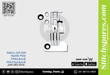 Strong H R4612-JOF-D00 FF6(4.8?4.8mm) FF6-FG(4.8?4.8mm) Needle Plate Juki MO-3916 Double Needle Lockstitch Sewing Machine Spare Part