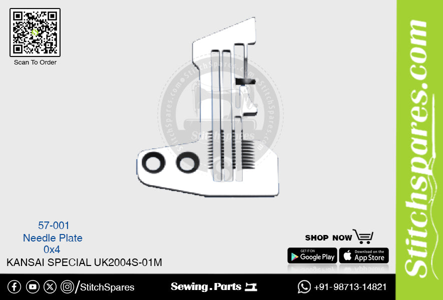 Strong-H 57-001 Nadelplatte Kansai Special Uk2004s-01m (0×4) Nähmaschinen-Ersatzteil