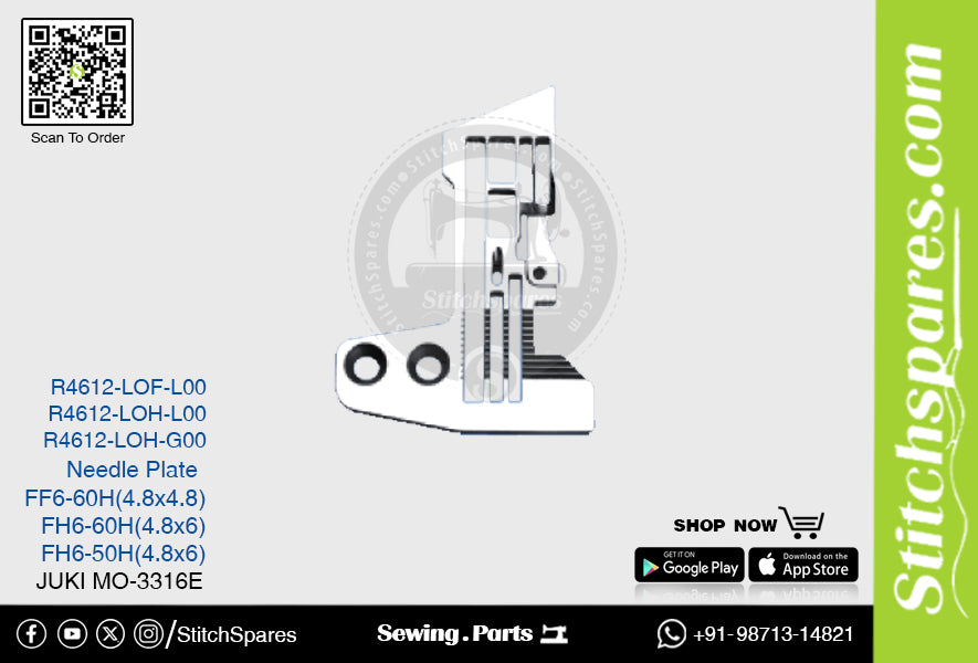 Strong-H R4612-Lof-L00 Nadelplatte Juki Mo-3316e-Ff6-60h (4.8×4.8) Nähmaschinen-Ersatzteil