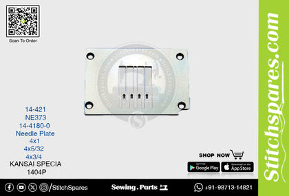 STRONG-H 14-4180-0 NEEDLE PLATE KANSAI SPECIAL 1404P (4×3-4) SEWING MACHINE SPARE PART