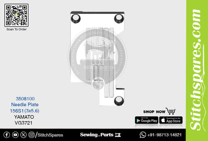 Strong-H 3508100 156S1(3×5.6)mm Needle Plate Yamato VG3721 Flatlock (Interlock) Sewing Machine Spare Part
