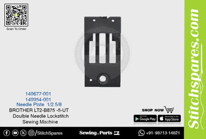 Strong-H 149954-001 5/8 Needle Plate Brother LT2-B875 -5-UT Double Needle Lockstitch Sewing Machine Spare Part