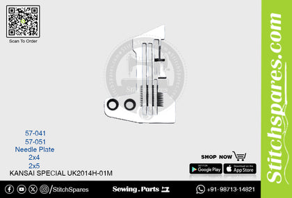 Strong-H 57-041 Needle Plate Kansai Special Uk2014h-01m (2×4) Sewing Machine Spare Part