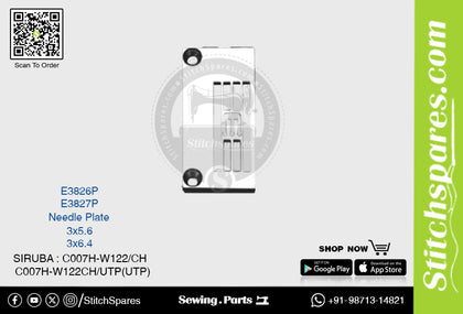 E3827p Needle Plate Siruba C007h-W122ch-Utp (3×5.6) Sewing Machine Spare Part