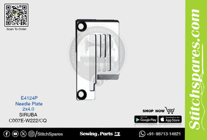 Strong-H E4124P 2×4.0mm Needle Plate Siruba C007E-W222/CQ Flatlock (Interlock) Sewing Machine Spare Part