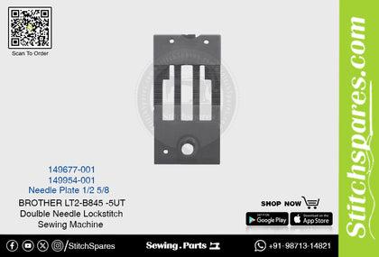 Strong-H 149954-001 5/8 Needle Plate Brother LT2-B845 -5-UT Double Needle Lockstitch Sewing Machine Spare Part