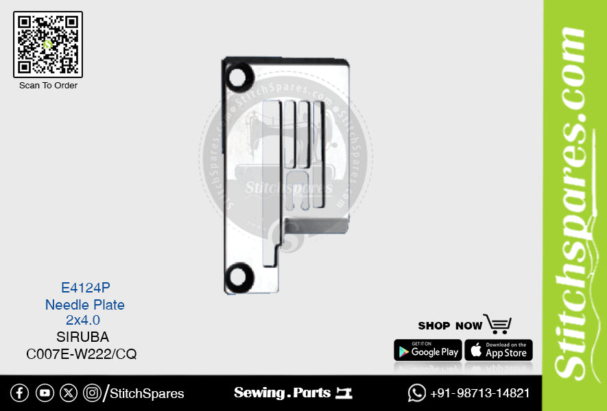 E4124P STICHPLATTE SIRUBA C007E-W222-CQ (2×4.0) NÄHMASCHINE ERSATZTEIL