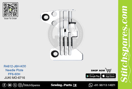 Strong H R4612-J6H-K00 FF6-60H Needle Plate Juki MO-6716 Double Needle Lockstitch Sewing Machine Spare Part
