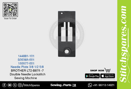 Strong-H S09365-001 1/2 Needle Plate Brother LT2-B875 -7 Double Needle Lockstitch Sewing Machine Spare Part
