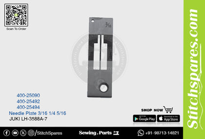 Strong H 400-25090 3/16 Needle Plate Juki LH-3588A-7 Double Needle Lockstitch Sewing Machine Spare Part
