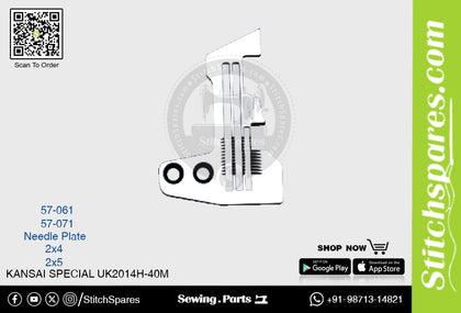 Strong H 57-061 2?4mm Needle Plate Kansai Special UK2014H-40M Double Needle Lockstitch Sewing Machine Spare Part