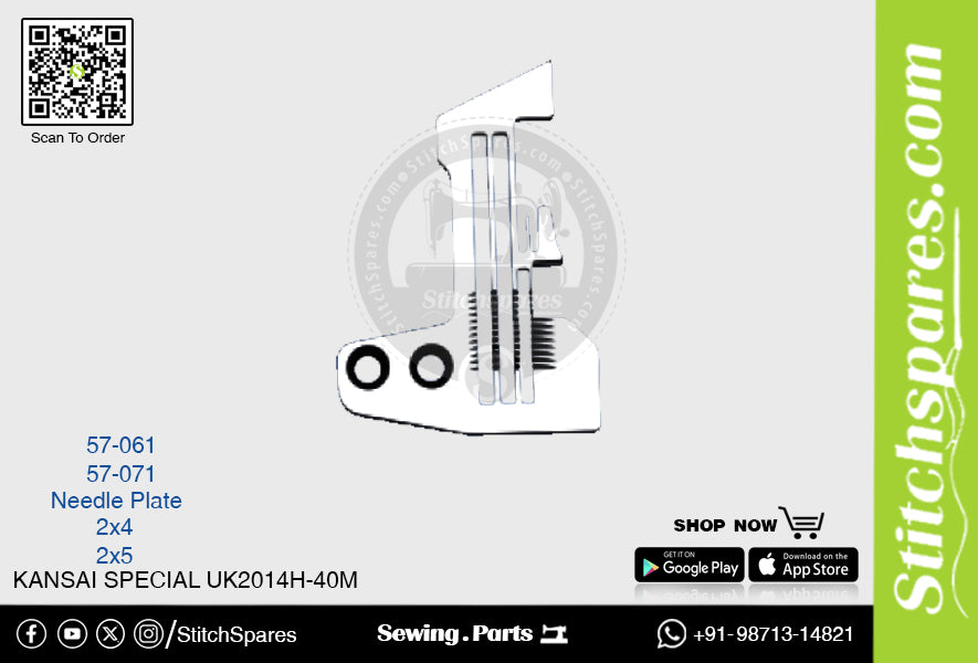 Strong-H 57-071 Nadelplatte Kansai Special Uk2014h-40m (2×5) Nähmaschinen-Ersatzteil