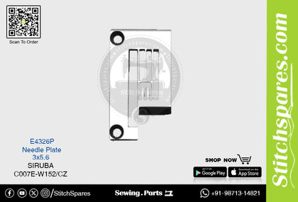 Strong-H E4326P 3×5.6mm Needle Plate Siruba C007E-W152/CZ Flatlock (Interlock) Sewing Machine Spare Part