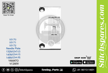 Strong-H 93172 148M(2×4.8)mm Needle Plate Yamato VC2600 Flatlock (Interlock) Sewing Machine Spare Part