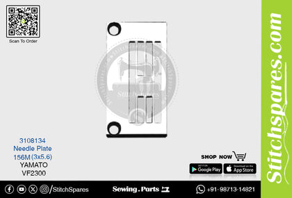 3108134 NEEDLE PLATE YAMATO VF-2300-156M (3×5.6) SEWING MACHINE SPARE PART