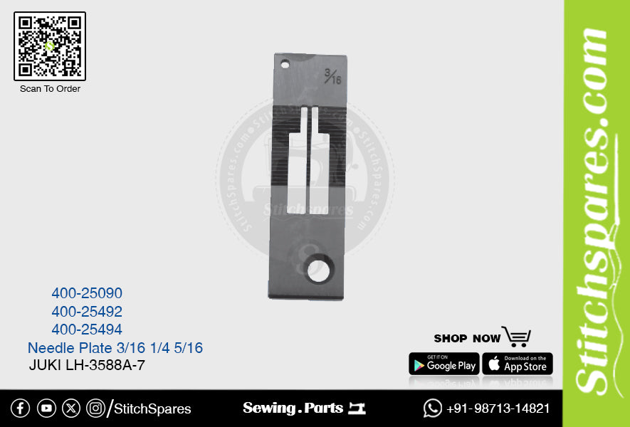 Strong-H 400-25492 Nadelplatte Juki Lh-3588a-7 (1-4) Nähmaschine Ersatzteil