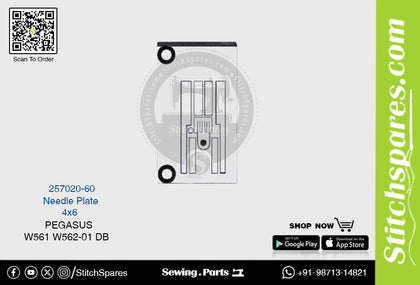 Strong-H 257020-60 4x6mm Needle Plate Pegasus W561 W562-01 DB Flatlock (Interlock) Sewing Machine Spare Part