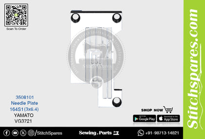 Strong-H 3508101 164S1(3×6.4)mm Needle Plate Yamato VG3721 Flatlock (Interlock) Sewing Machine Spare Part