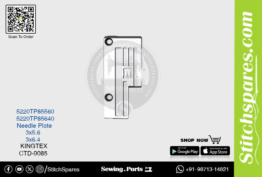 STRONG-H 5220TP85560 नीडल प्लेट किंगटेक्स CTD-9085 (3×5.6) सिलाई मशीन स्पेयर पार्ट