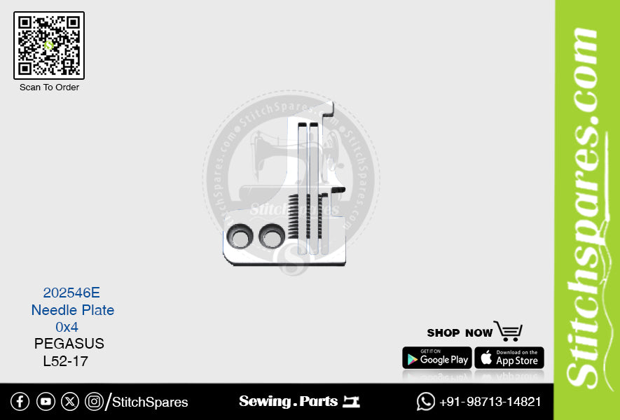 STRONG-H 202546E नीडल प्लेट पेगासस L52-17 (0×4) सिलाई मशीन स्पेयर पार्ट