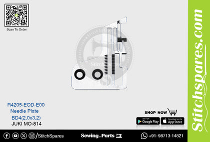 Strong H R4205-EOD-E00 BD4(2.0?3.2)mm Needle Plate Juki MO-814 Double Needle Lockstitch Sewing Machine Spare Part