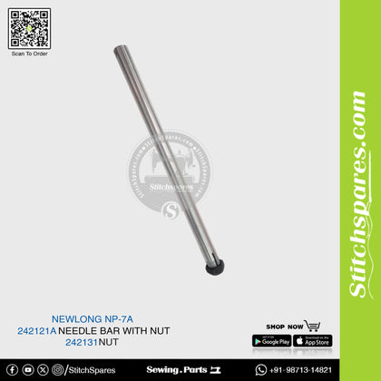 242121A Needle Bar With Nut NEWLONG NP-7A Bag Closer Sewing Machine Spare Part