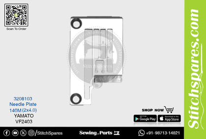 Strong-H 3208103 140M(2×4.0)mm Needle Plate Yamato VF2403 Flatlock (Interlock) Sewing Machine Spare Part