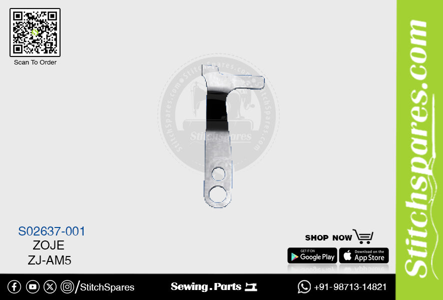 Strong-H S02637-001 Cuchillo/Hoja/Recortadora Zoje ZJ-AM5 Repuestos para máquina de coser