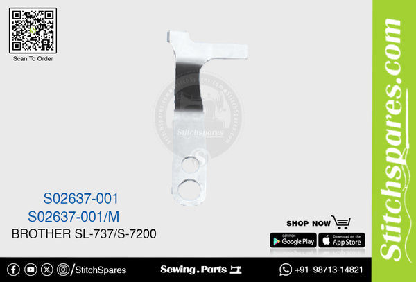 S02637-001 Fixed Knife Brother S7200, 737, 2110, 738 Under Bed