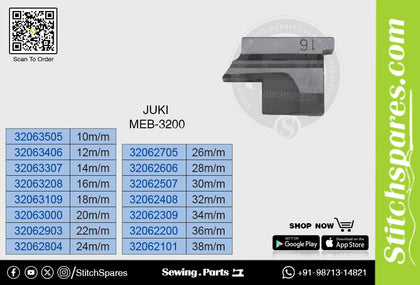 Strong-H 32063208 16m/m Knife / Blade / Trimmer Juki MEB-3200 Sewing Machine Spare Parts